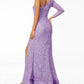 Ashleylauren - One Shoulder Sleeve Prom Dress