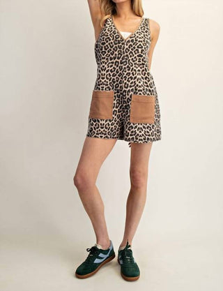 Ee:Some - Sleeveless Contrast Pocket Romper