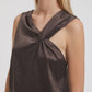 Aeron - Astrid Satin Draped Sleeveles Top