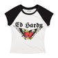 Ed Hardy - Heart Wings Raglan Cap Sleeve Tee