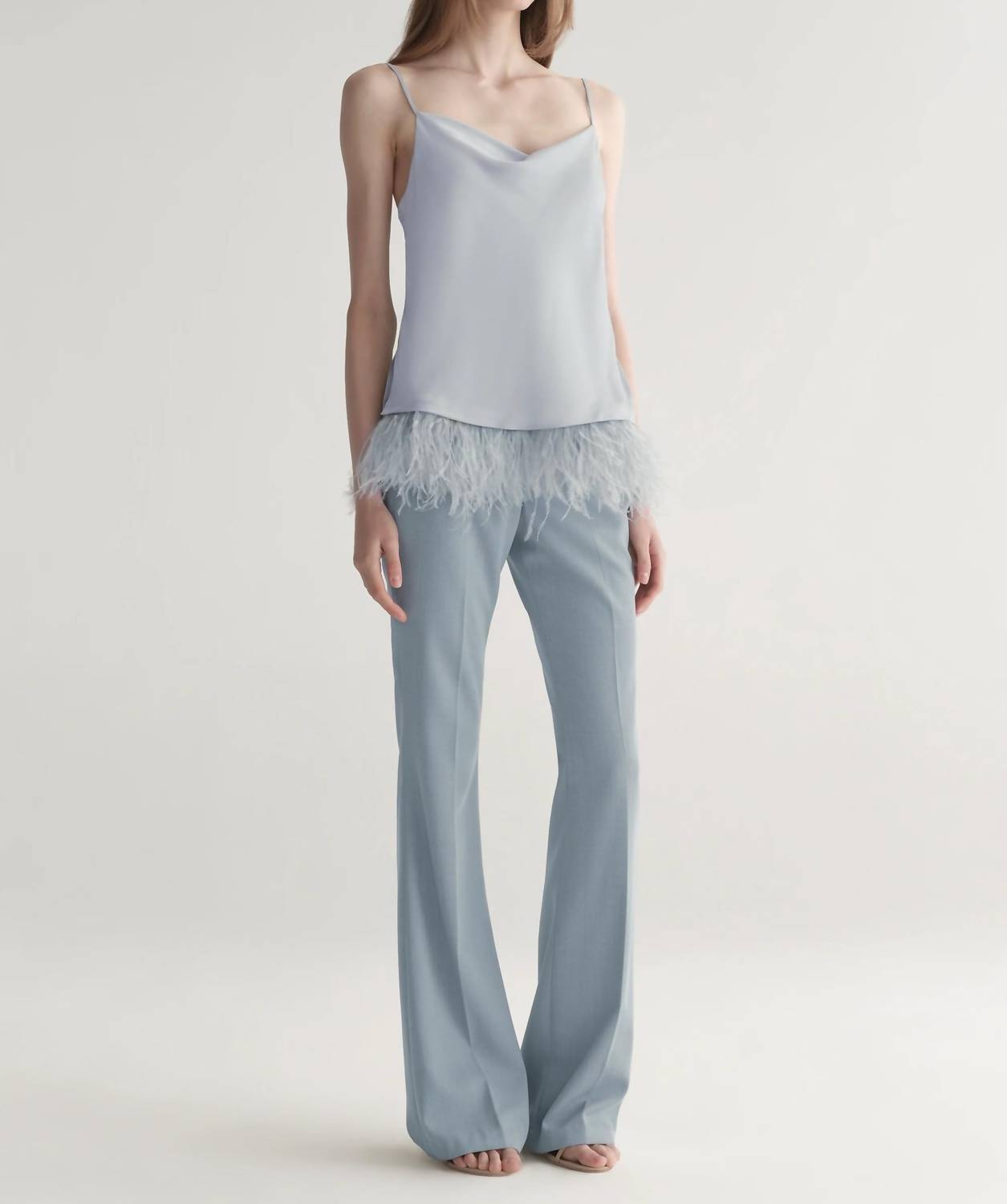 A.L.C. - Eliza Feather Trimmed Camisole Top