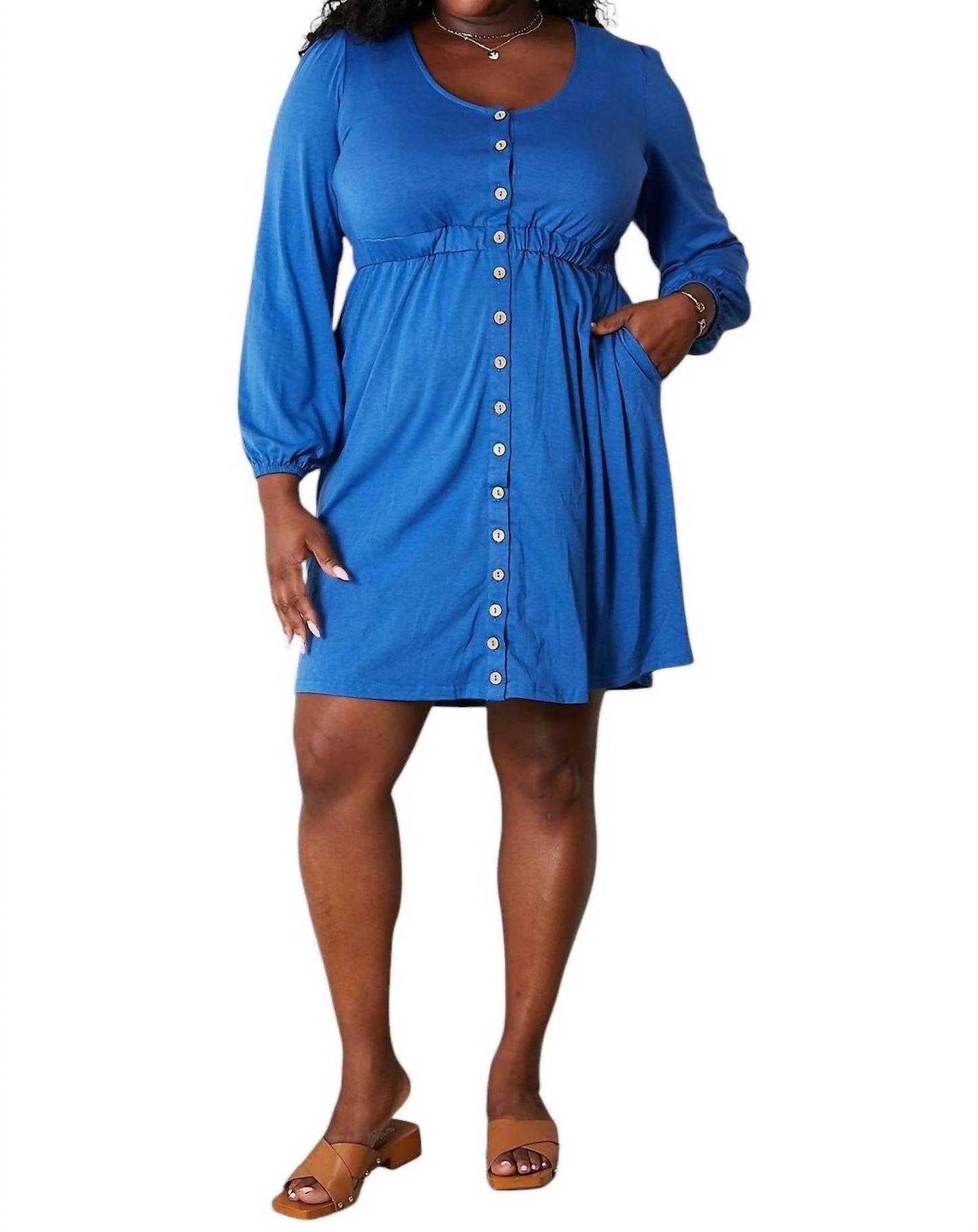 Double Take - Enchanting Elegance Long Sleeve Dress