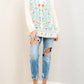 Entro - Floral Embroidered Tunic Blouse