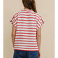 Cloud Ten - Striped Collared V Neck Top