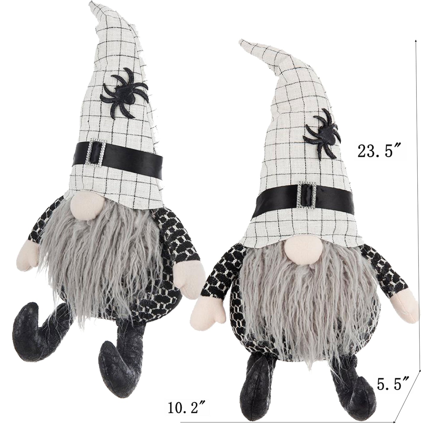 Handcrafted Pair of 23-Inch Halloween Gnomes by Bruce