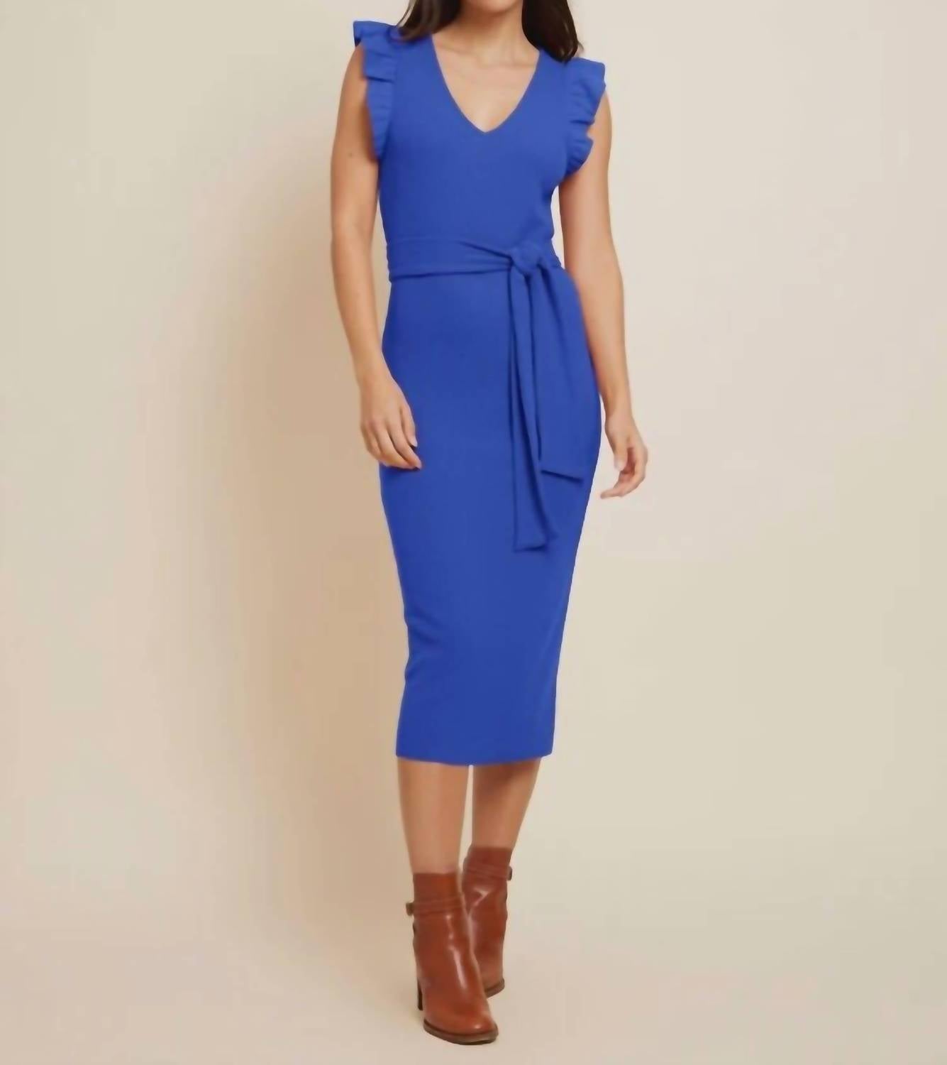 Nation Ltd - ORIANA RUFFLED SASH DRESS
