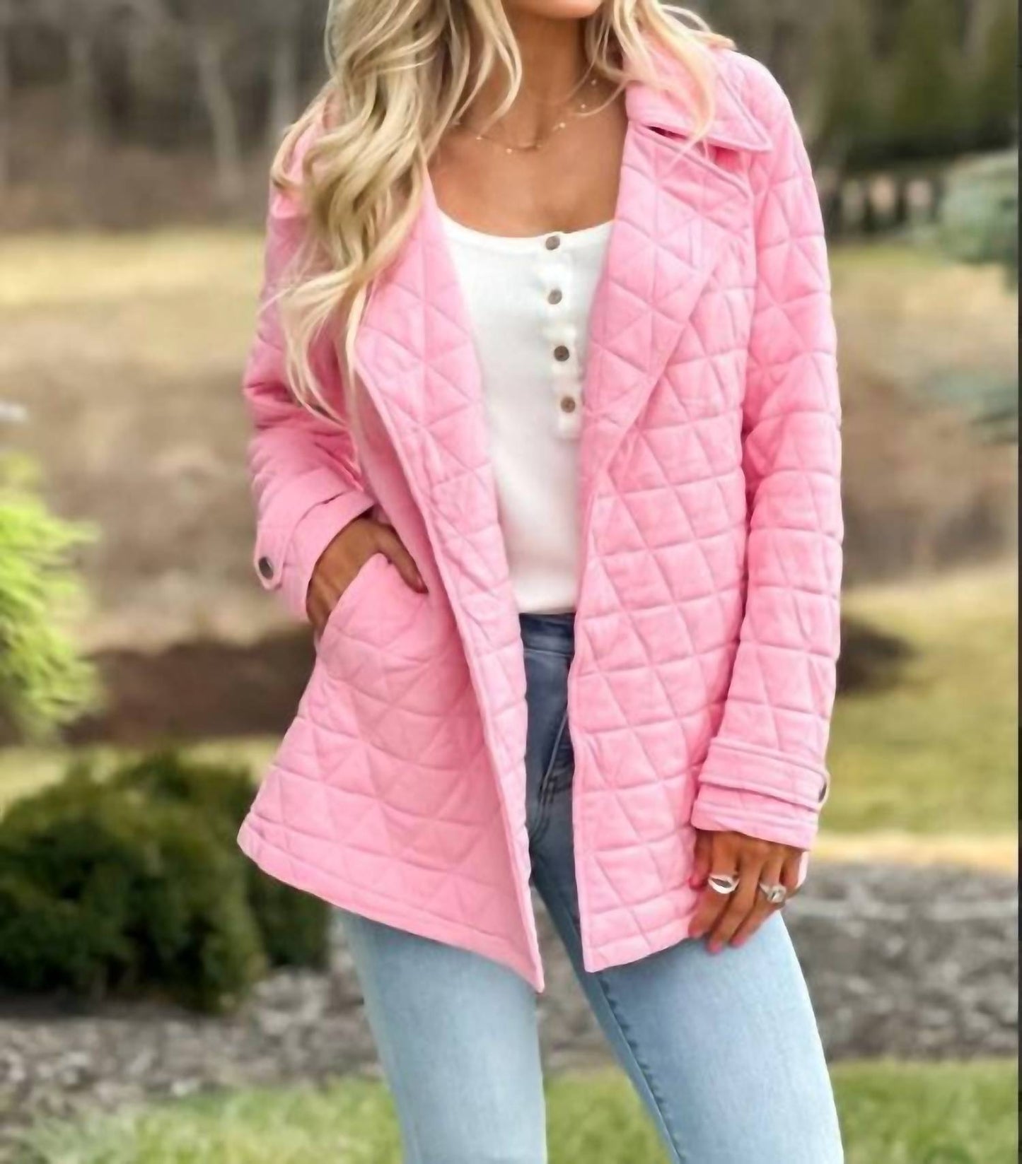 Kori - Curvy Diamond Quilted Jacket