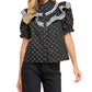Tcec - Floral Ruffle Detail Button Up Top