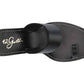 42 Gold - Eedie Single Toe Wide Strap Leather Heels