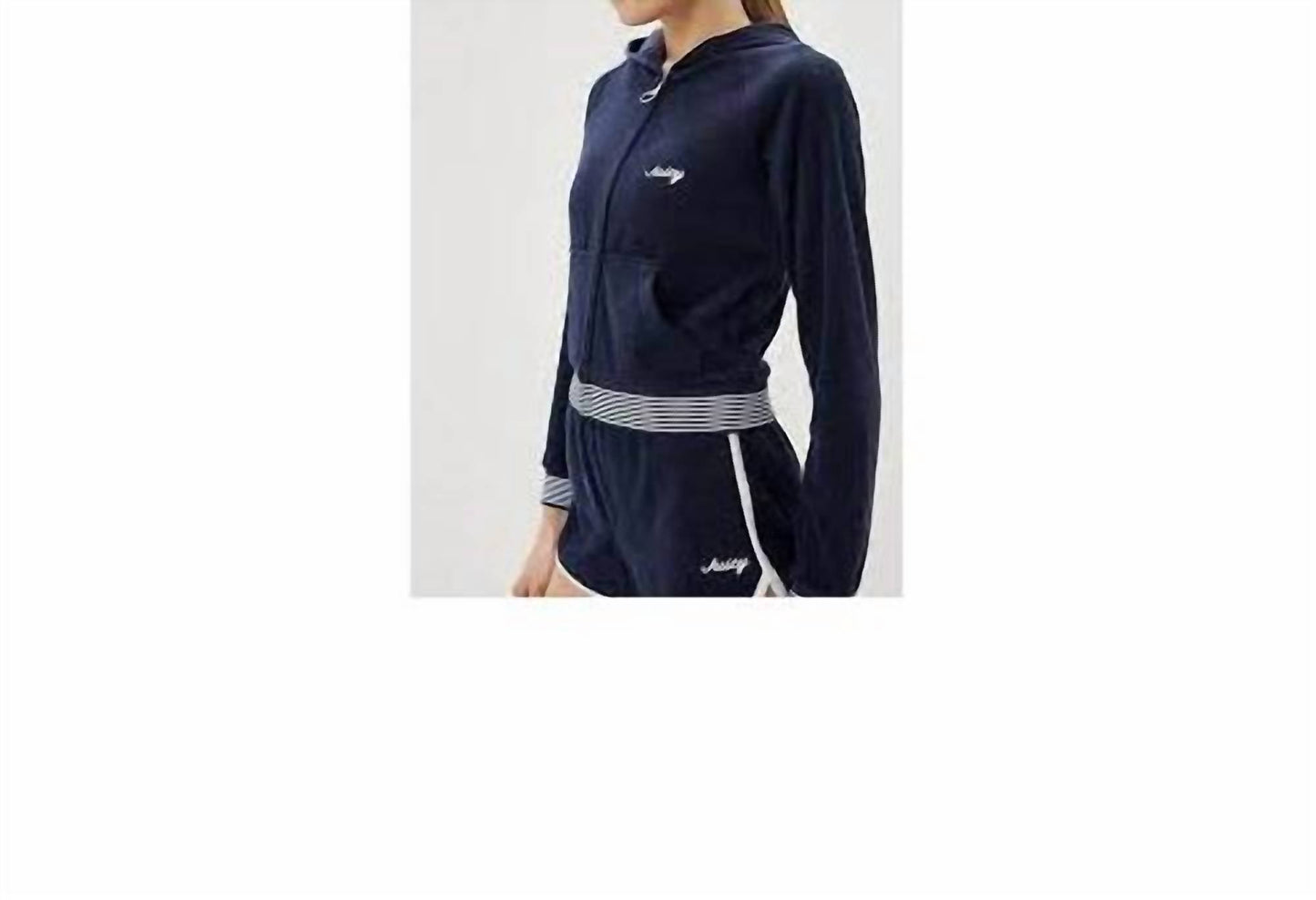 Juicy Couture - Micro Terry Striped Rib Hoody Jacket