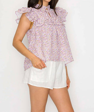 Meet Me In Santorini - Spring Bloom Meadow Top