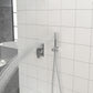 Dual Shower Head System With 12" Square Rain Shower And Rough In Valve