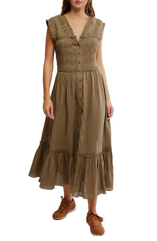 Free People - Desert Dazed Sleeveless Cotton Midi Dress
