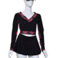 Love Love Tennis - Women's Vee Heart Mesh Crop Top