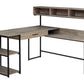 L-Shaped Corner Computer Desk with Storage Drawers