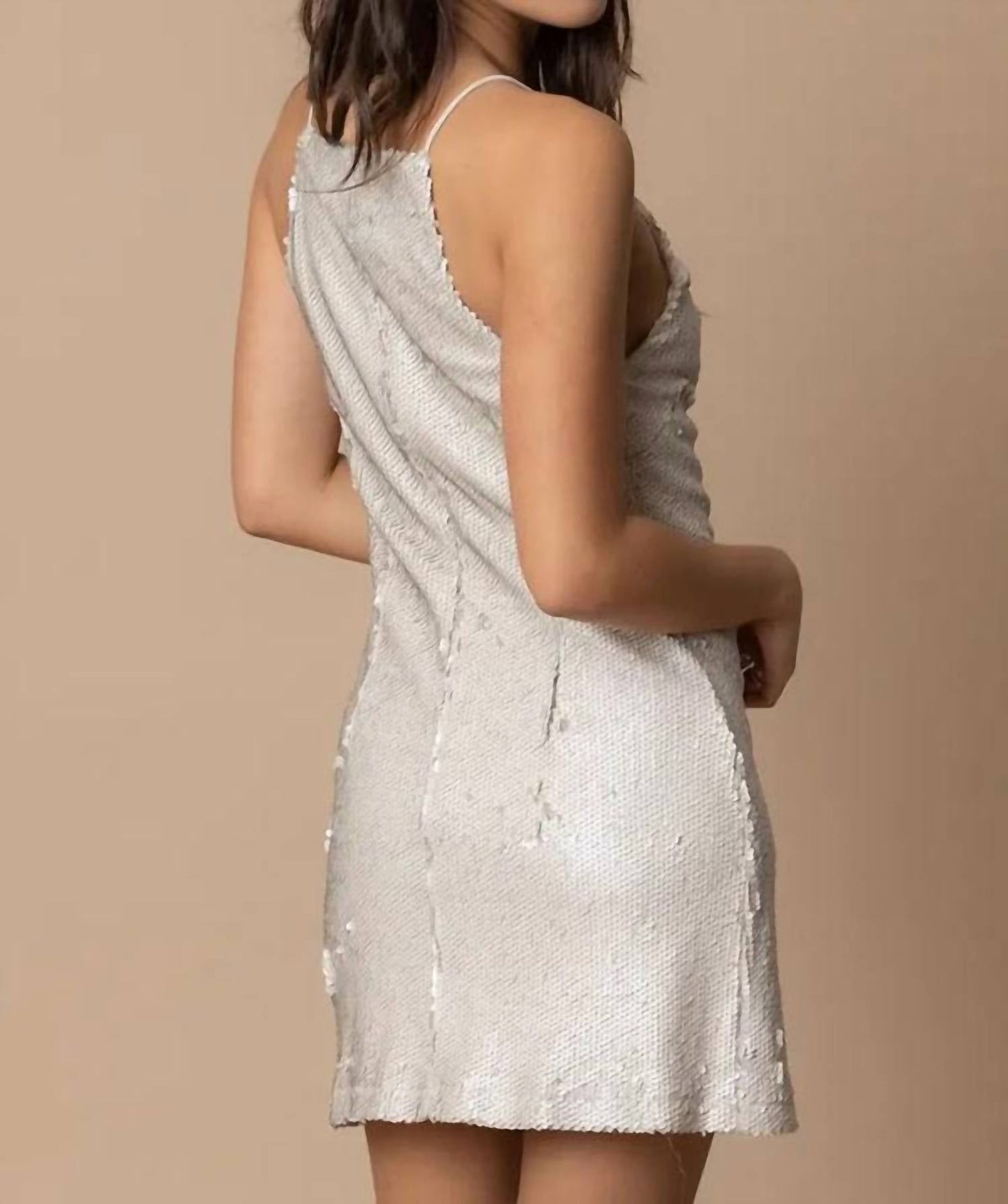 En Creme - Sleeveless Sequin Mini Dress