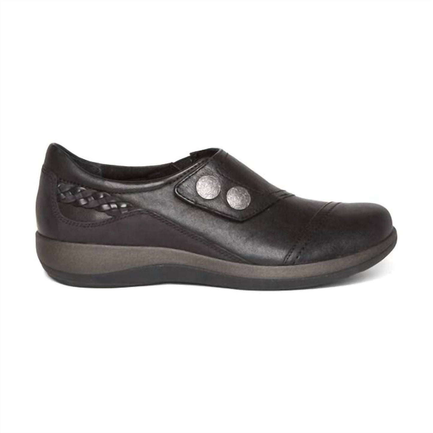 Aetrex - Women's Karina Leather Monk Strap Shoe - Wide