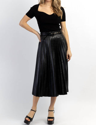 A.Ren - Camden Faux Leather Midi Skirt