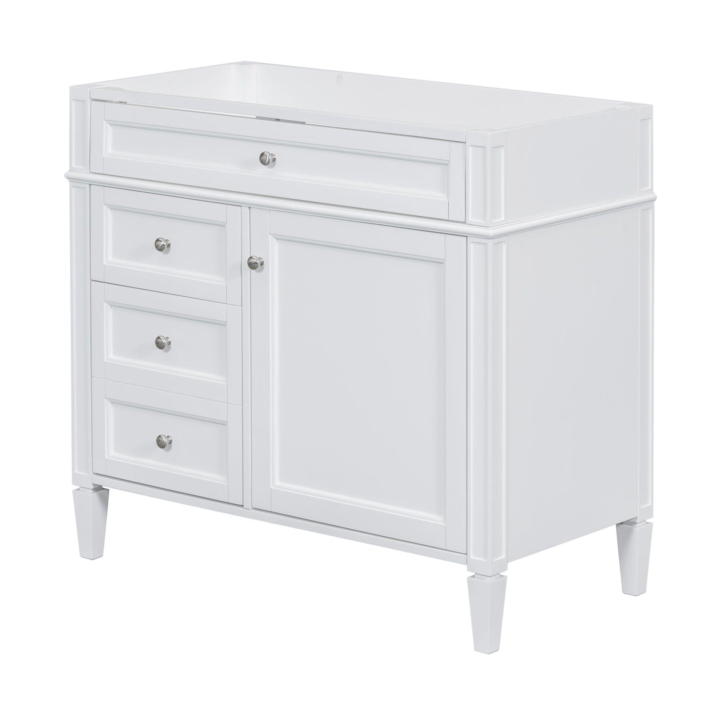 Bathroom Vanity With 2 Drawers and Tip-Out Drawer Storage Cabinet