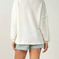 Elan - LONG SLEEVE V-NECK FRONT THERMAL SWEATER