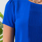 Blu Pepper - Short Sleeve Center Pleated Blouse