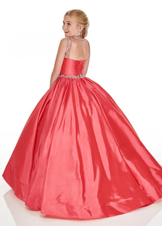 Rachel Allan - Embellished Taffeta Pageant Ball Gown
