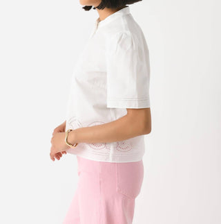 Frame - Embroidered Short Sleeve Shirt