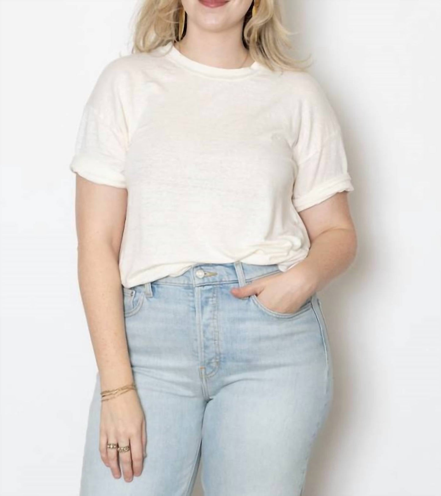 Ma'Ry'Ya - Classic Linen R-neck Tee