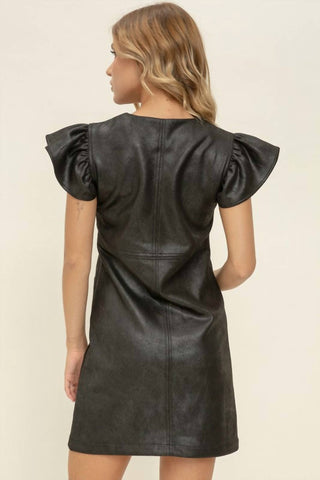 Voy - Faux Leather Mini Dress