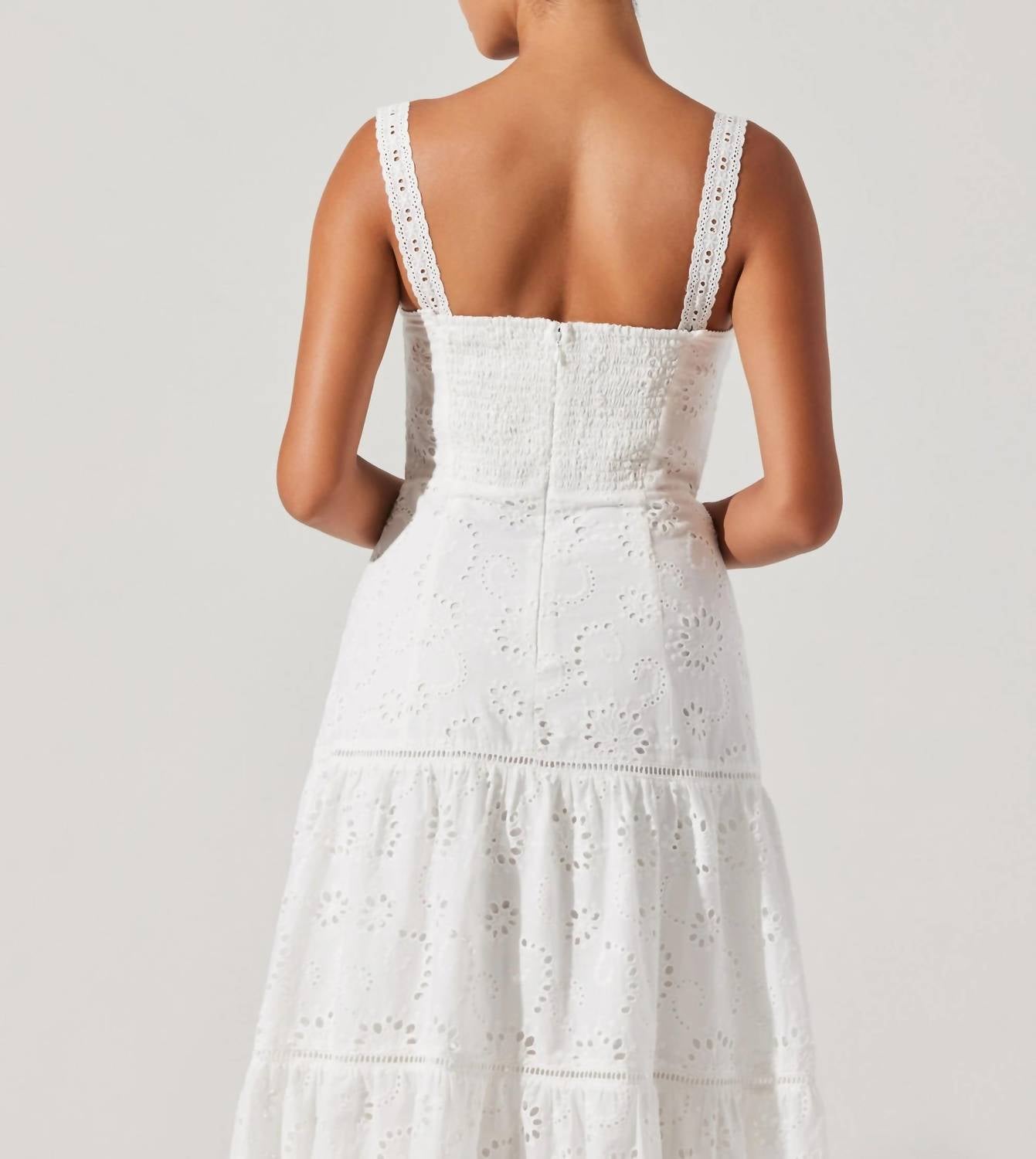 Astr - Pellagia Eyelet Midi Dress