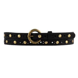 Amsterdam Heritage - Women's Chloe Vintage Studded Skinny Belt