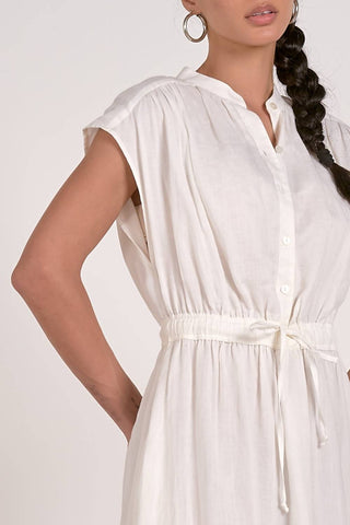 Elan - Midi Short Sleeve Tie Waist Dress