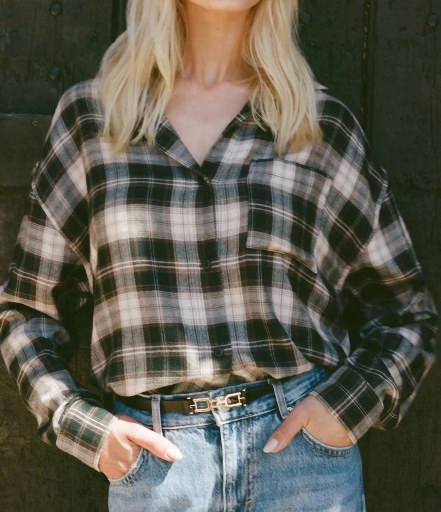 Z Supply - River Plaid Button Up Top