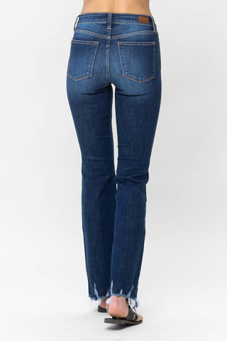 Judy Blue - Non-Distressed Fray Hem Bootcut Jeans