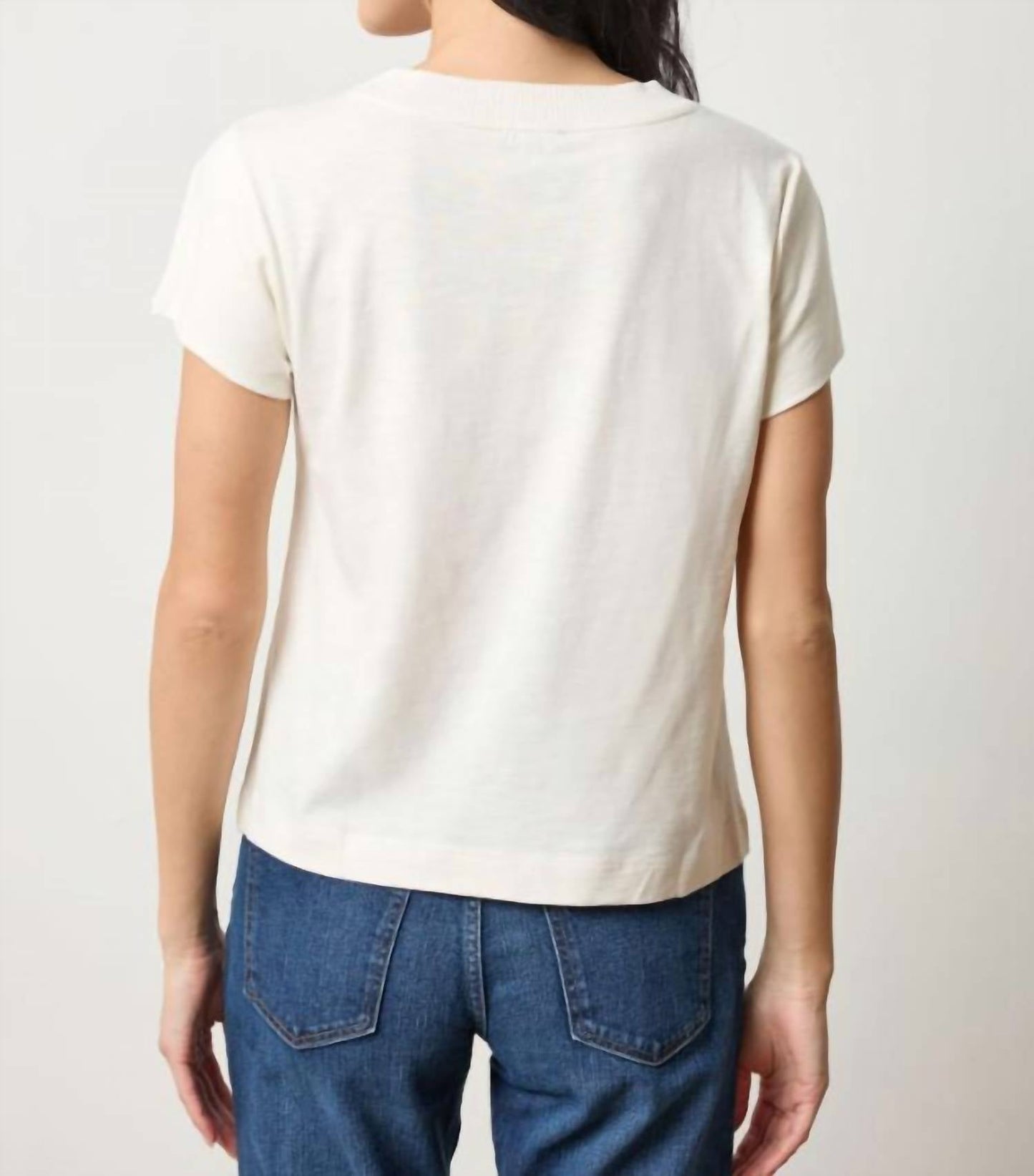 Lilla P - Relaxed Short Sleeve V-neck Tee