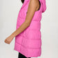 Coalition La - Faux Leather Long Puffer Vest