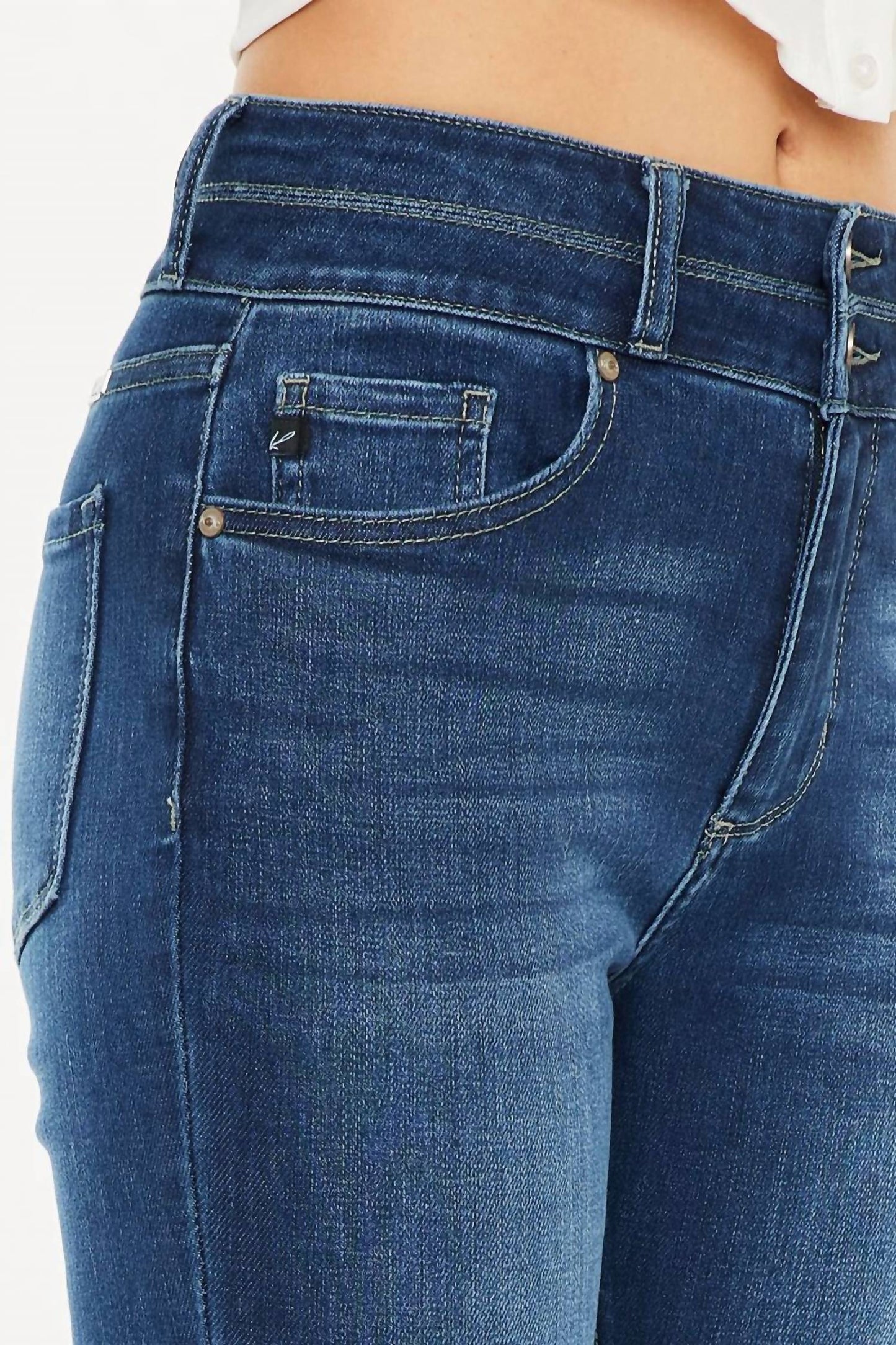 Kancan - Petite High Rise Skinny Bootcut Jeans