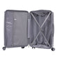 4-Piece PP Spinner Wheel Luggage Set with Cosmetic Case, Light Gray