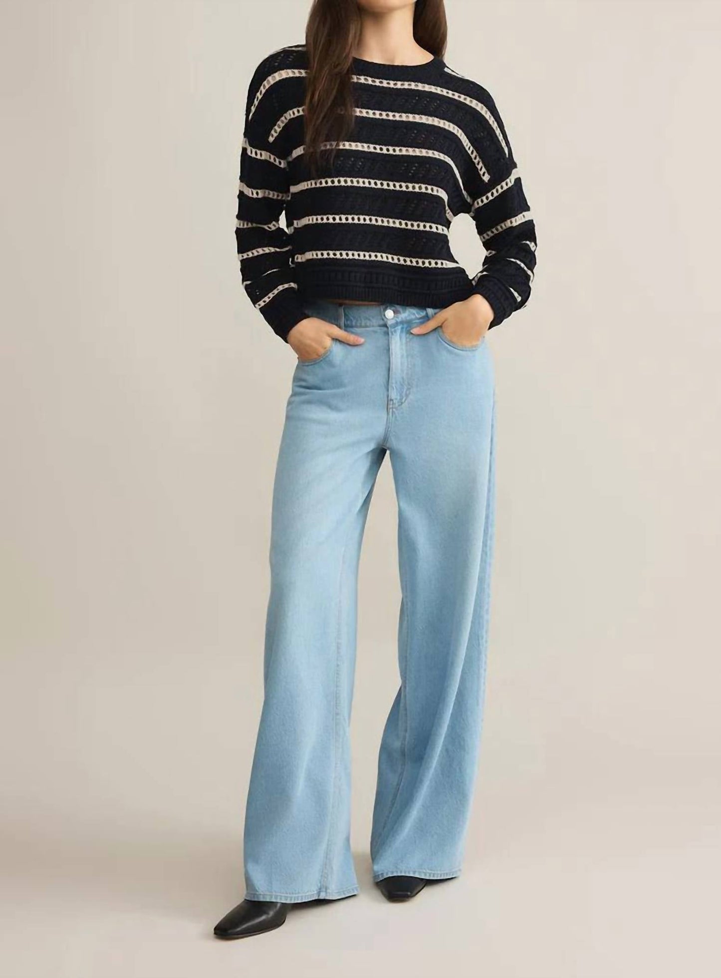 Z Supply - Estero Stripe Cropped Sweater