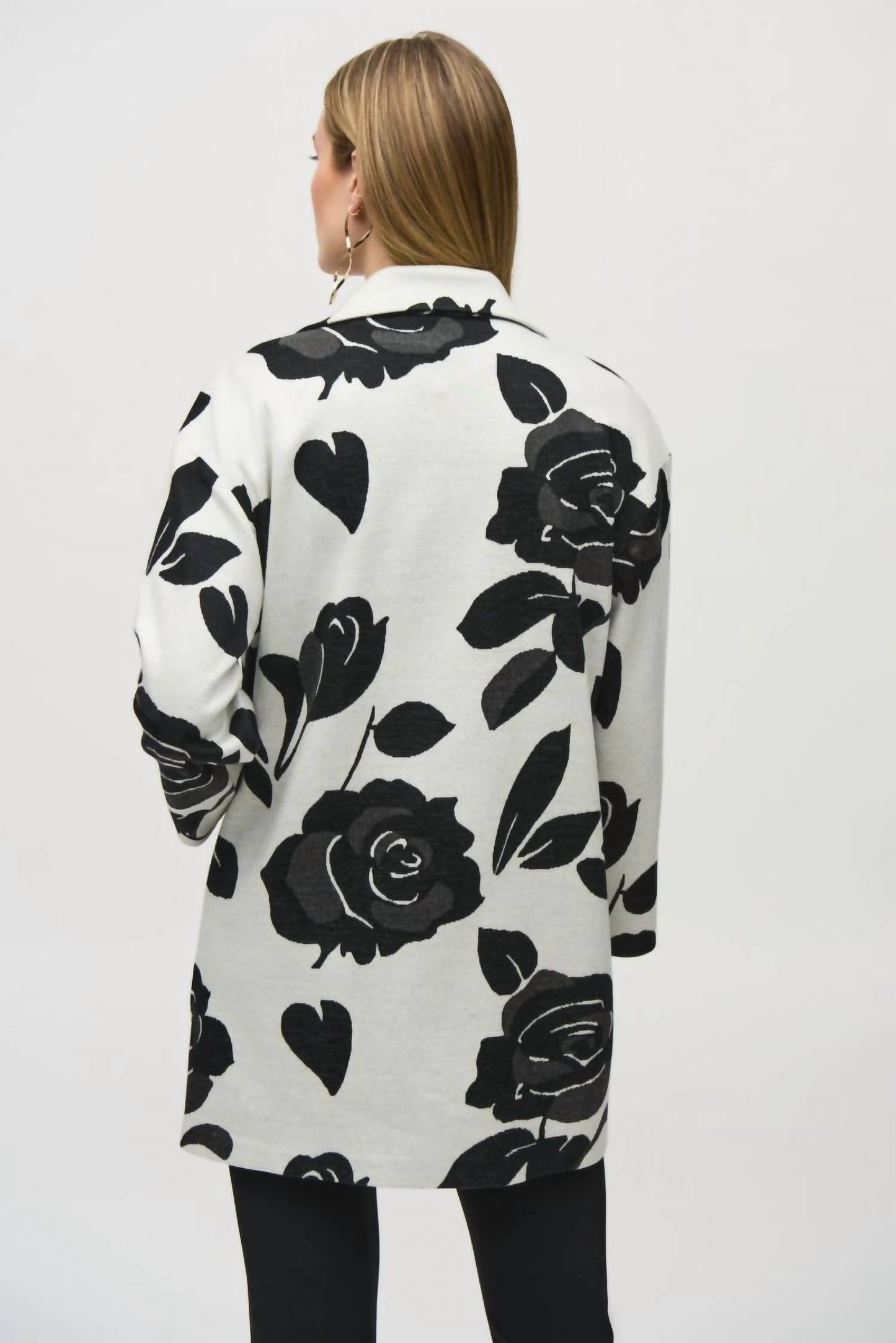Joseph Ribkoff - Floral Print Knit Coat
