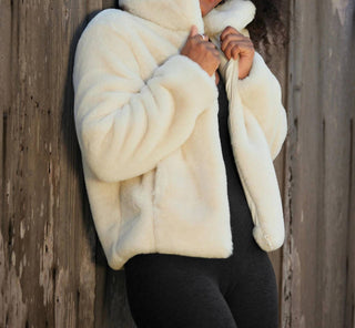 Beyond Yoga - On The List Faux Fur Jacket