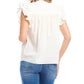 Karen Kane - Embroidered Ruffle Sleeve Top