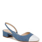 Veronica Beard - Cecile Denim Cap-Toe Slingback Sandals