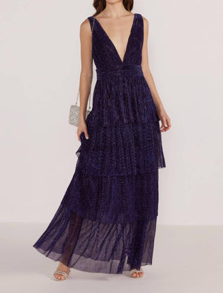 Minkpink - ENYA LUREX PLISSE MIDI DRESS