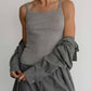 Donni. - Pointelle Square Neck Tank Top