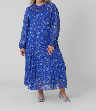 Never Fully Dressed - Blue Running Paisley Bibi Maxi Dress - Plus