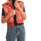 &Merci - Floral Cropped Puffer Vest