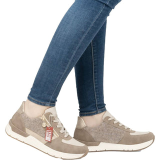 Rieker - Women's Faux Leather Low-top Sneakers