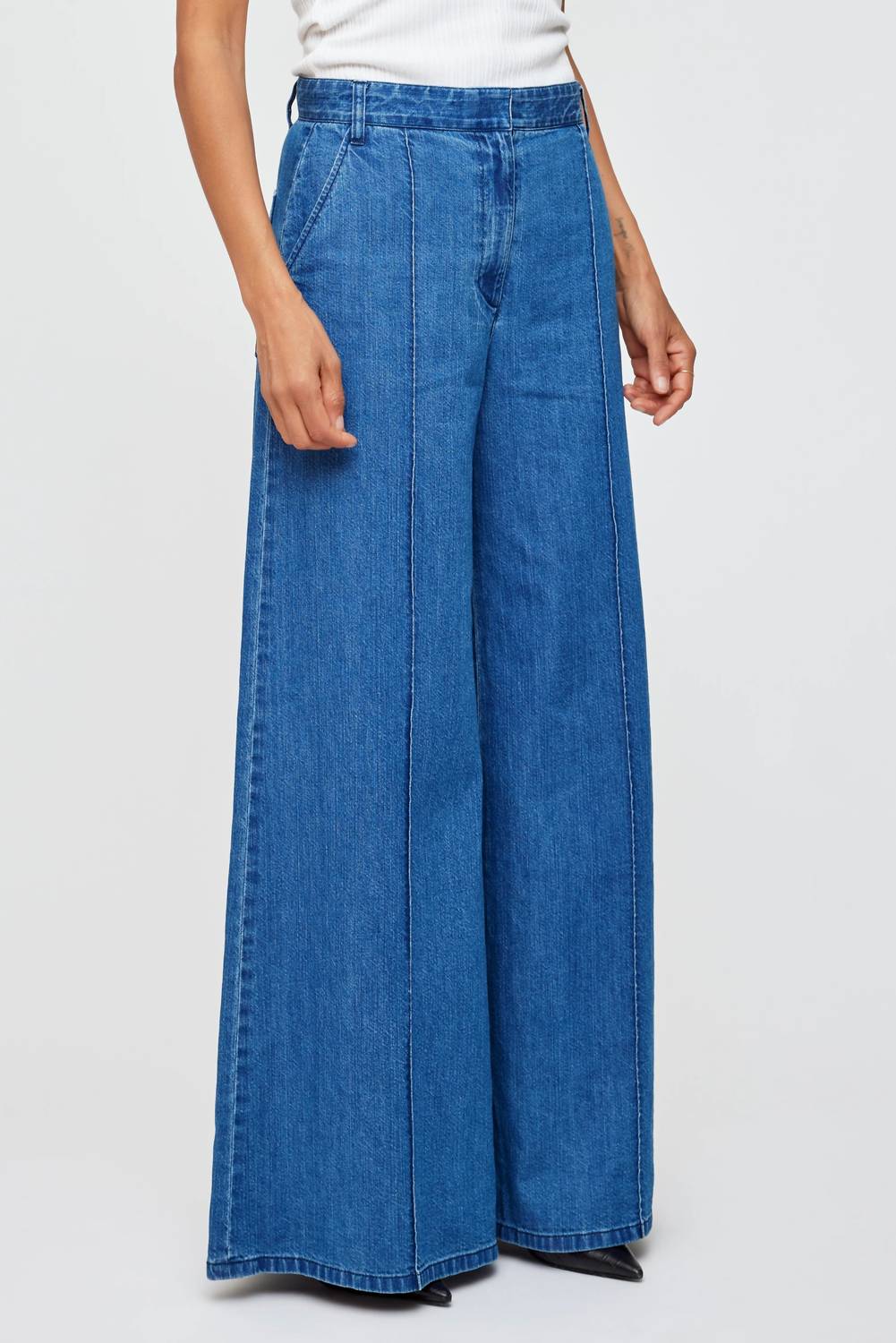 Moussy - Denim Tack Wide Leg Pant