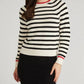 525 America - Marina Striped Texture Pullover Top